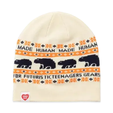 HUMAN MADE JACQUARD BEANIE "White"