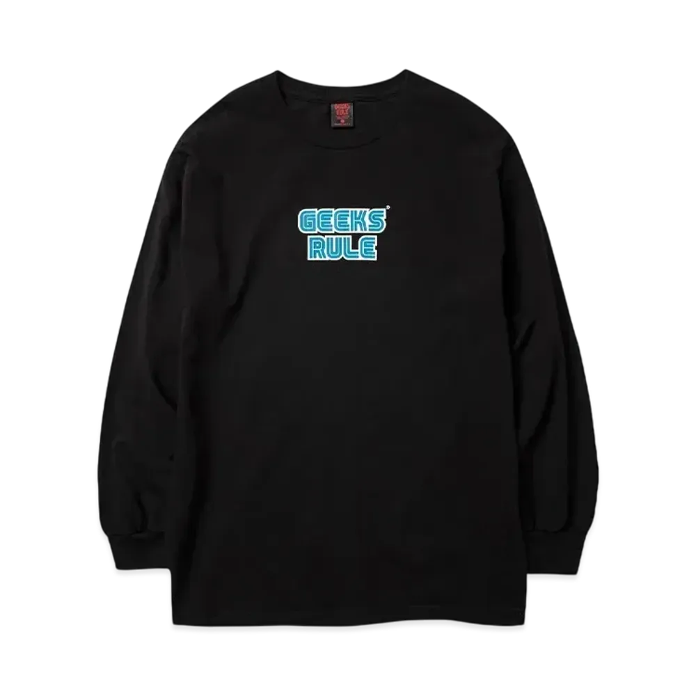 Geeks Rule x SEGA Logo Silkscreen Printing LS T Shirt "Black"