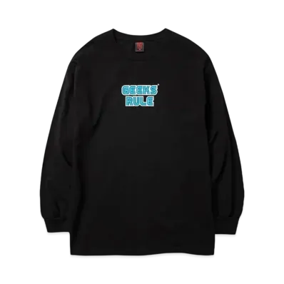Geeks Rule x SEGA Logo Silkscreen Printing LS T Shirt "Black"