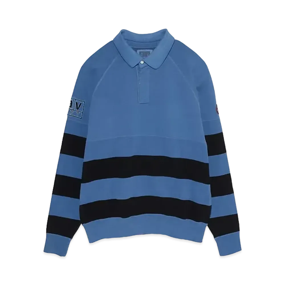 Cav Empt (C.E) STRIPE COLLARED SWEAT "Blue"