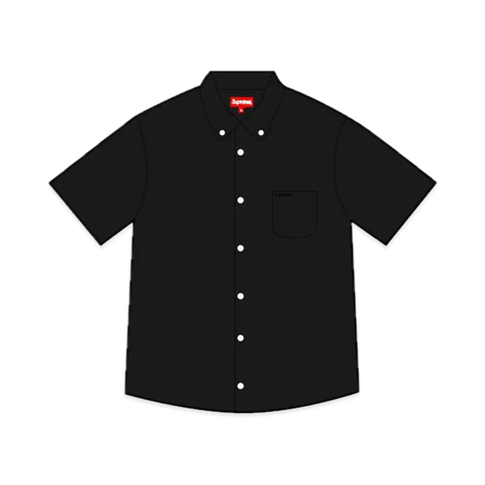 Supreme Loose Fit S/S Oxford Shirt "Black" (24SS)