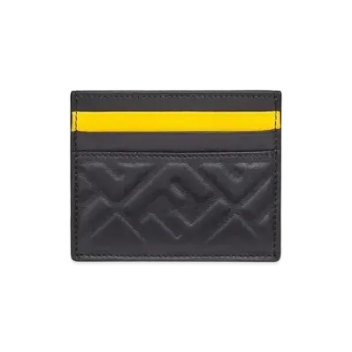 FENDI Nappa Leather Card Case "Black"