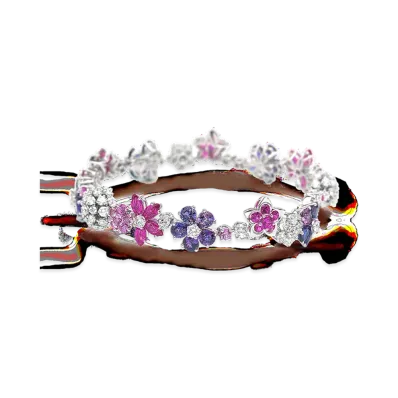 Van Cleef & Arpels Folie des Pres bracelet "18K White gold/Sapphire/Diamond"