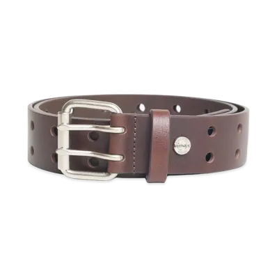 Stussy Punch Out Leather Belt "Brown"