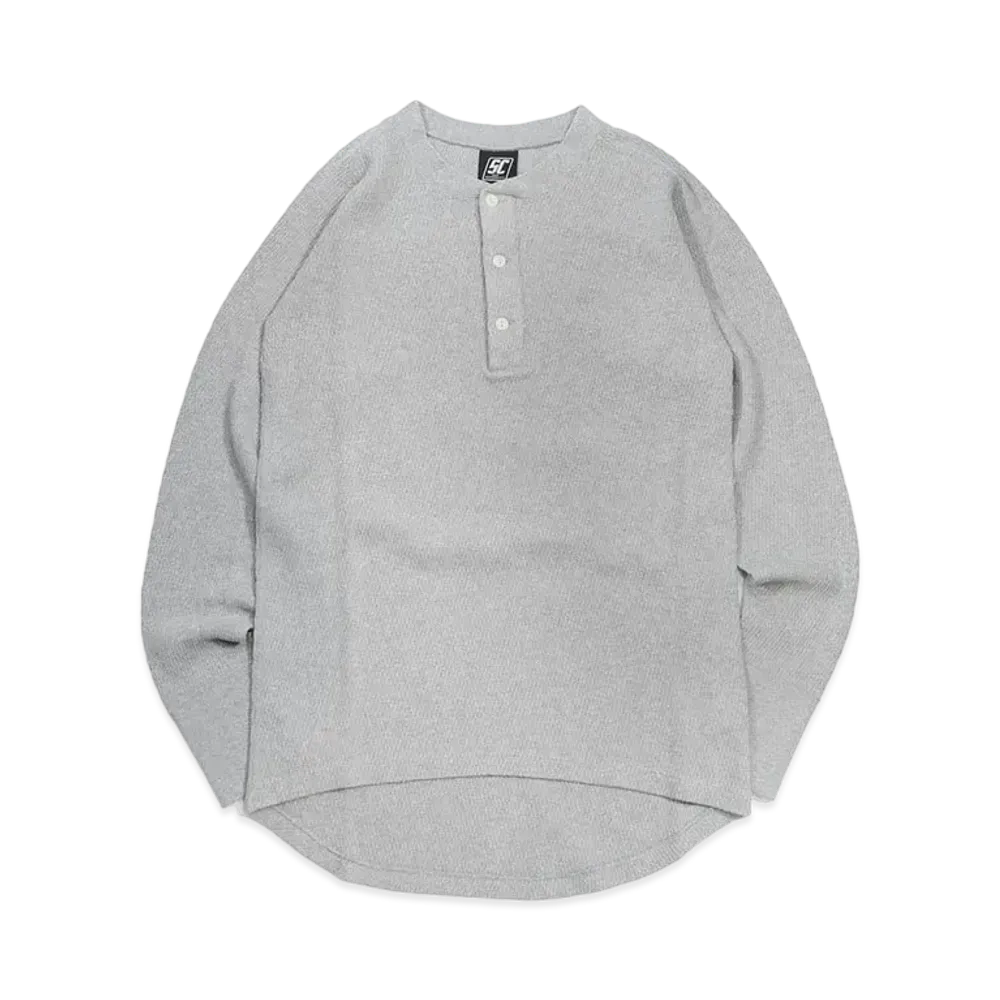SubCulture Thermalhenleyneck Longsleeve T-Shirt "Gray"
