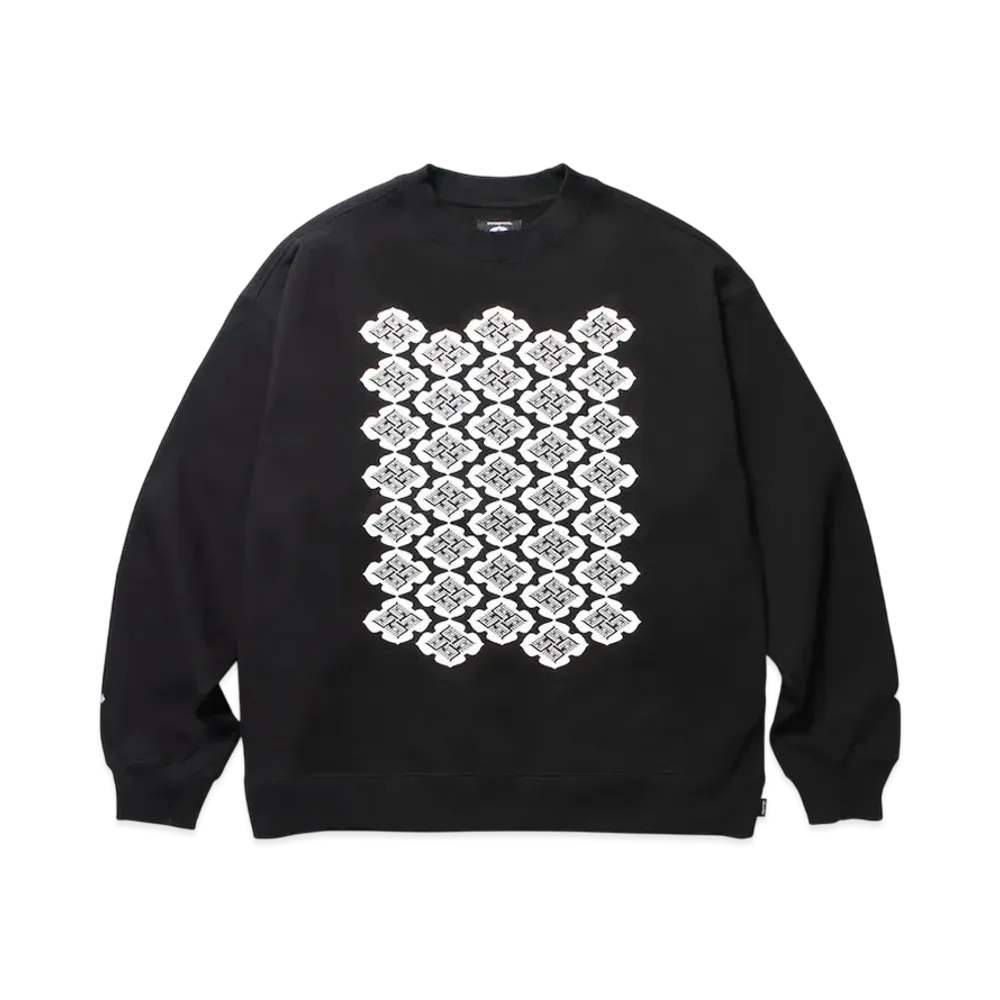 APHRODITEGANG Gakkin x Budspool Flower Punishment Family Crest Crew Neck Sweat Shirt "Black/White"