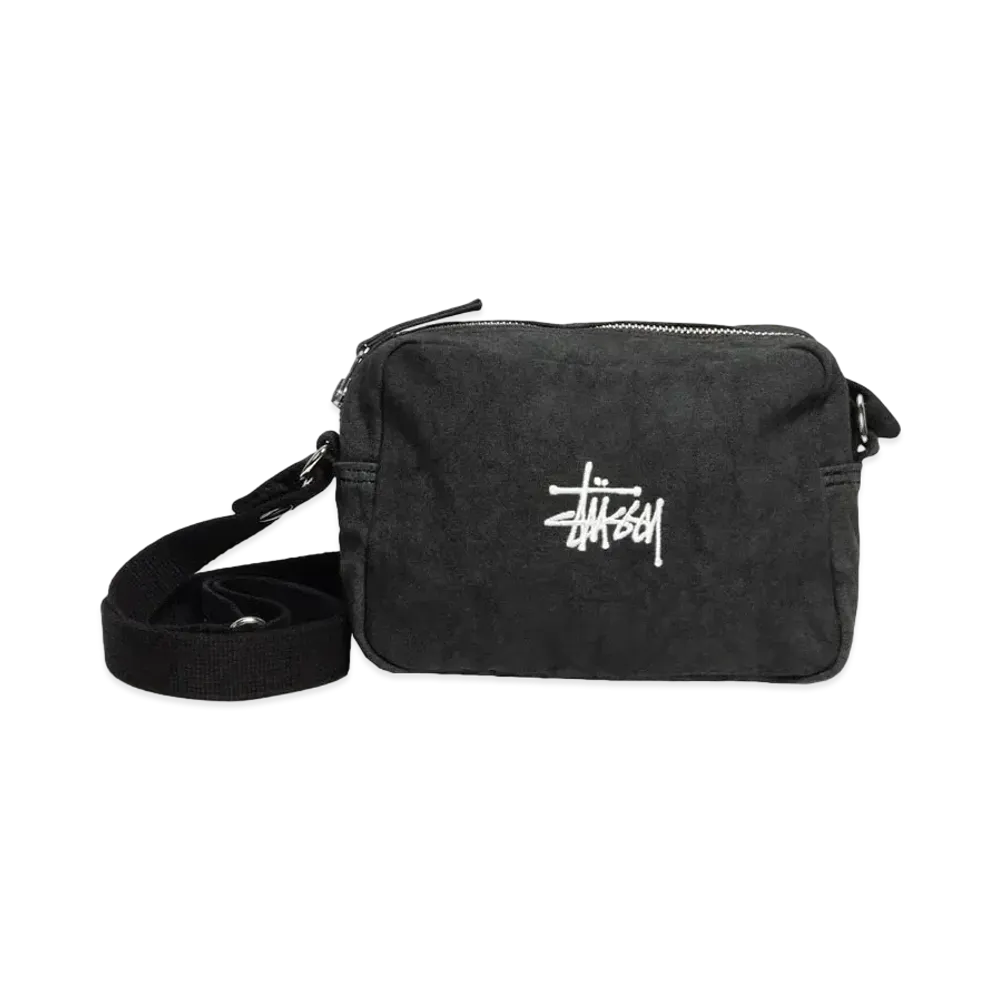 Stussy Canvas Side Pouch "Washed Black"