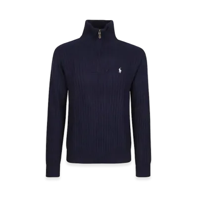 Polo Ralph Lauren Wool Half Zip Sweater "Navy Blue"