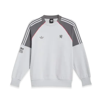 adidas Wall Street x Olympique Lyonnais crew neck sweatshirt "Light Solid Grey/Grey Five"