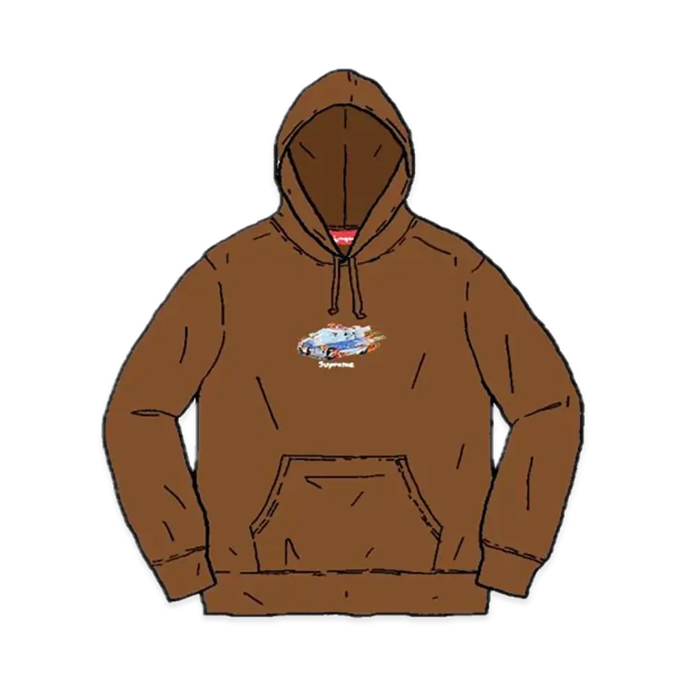 Supreme Cop Car Hooded Sweatshirt "Brown"