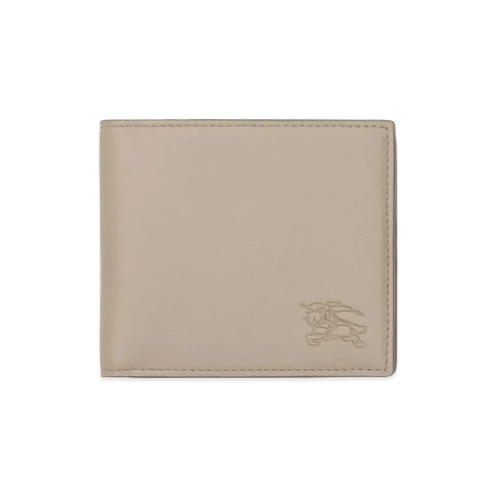 Burberry Pop Check Bifold Wallet "Mushroom Beige/Pebble Beige"