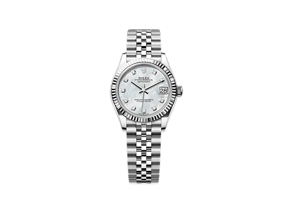 ROLEX Datejust 31mm Oystersteel & White Gold 278274 "White Mother-of-Pearl"