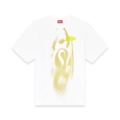 Diesel T-Boxt-T7 T-Shirt With Spray-Effect Print "White"