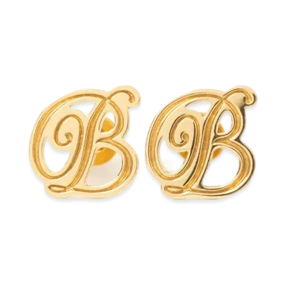 Blackeyepatch B Emblem Earrings "Gold"