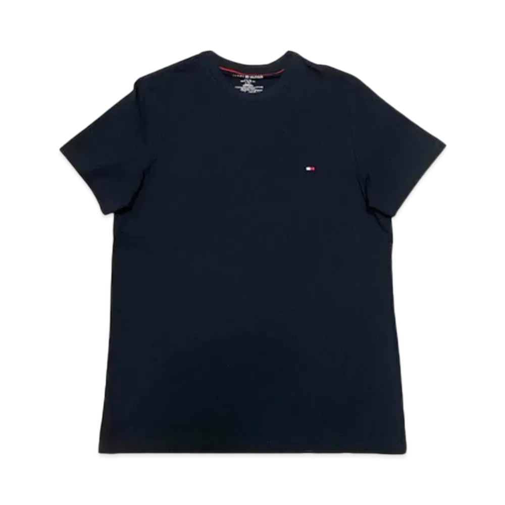 TOMMY HILFIGER Crew Neck Cotton Stretch Tee "Navy"