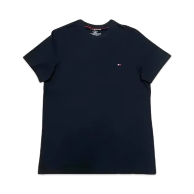 TOMMY HILFIGER Crew Neck Cotton Stretch Tee "Navy"