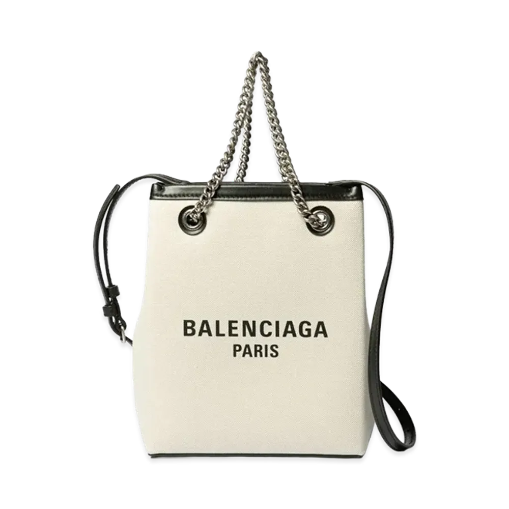 BALENCIAGA Duty Free Phone Holder "Off White/Black"