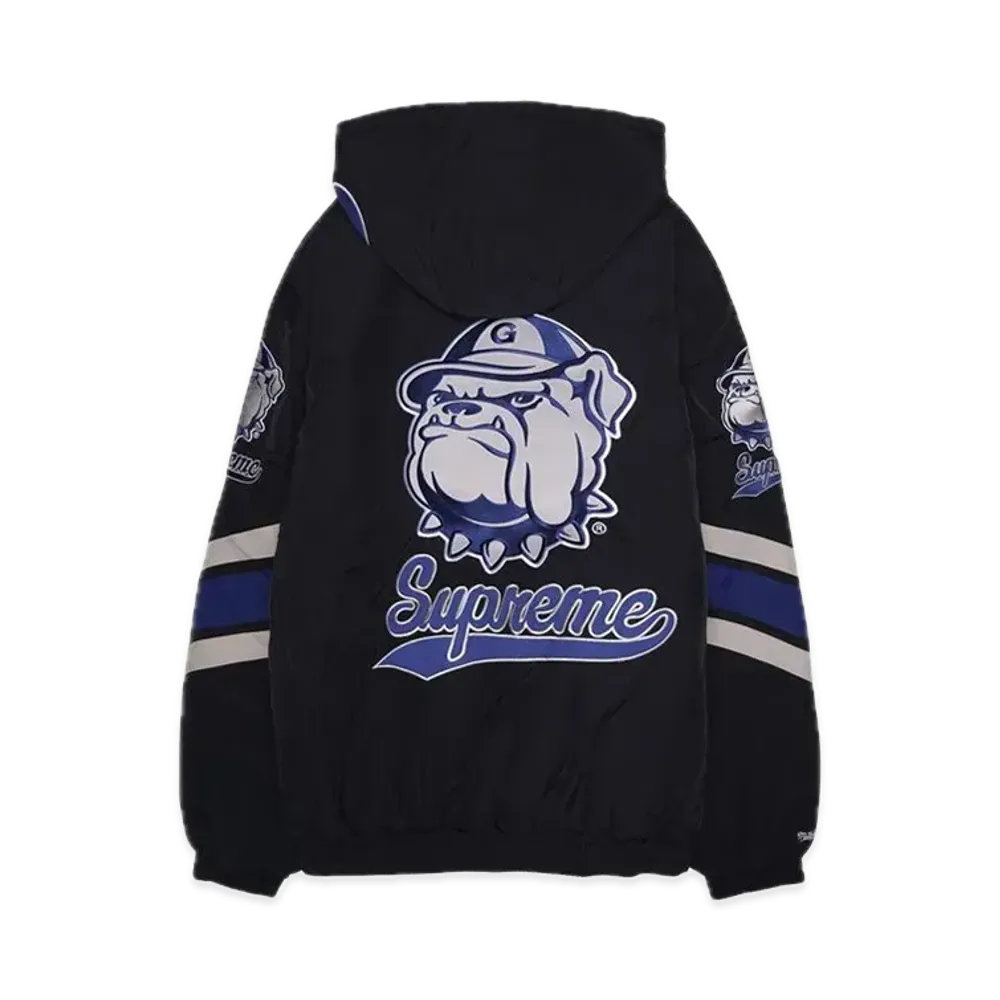 Supreme x Mitchell & Ness NCAA Hooded Stadium Jacket "Black"