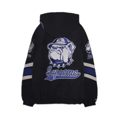 Supreme x Mitchell & Ness NCAA Hooded Stadium Jacket "Black"