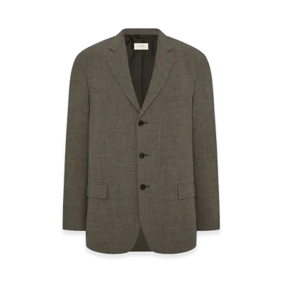 The Row Poe Wool Jacket "Basalt Beach"
