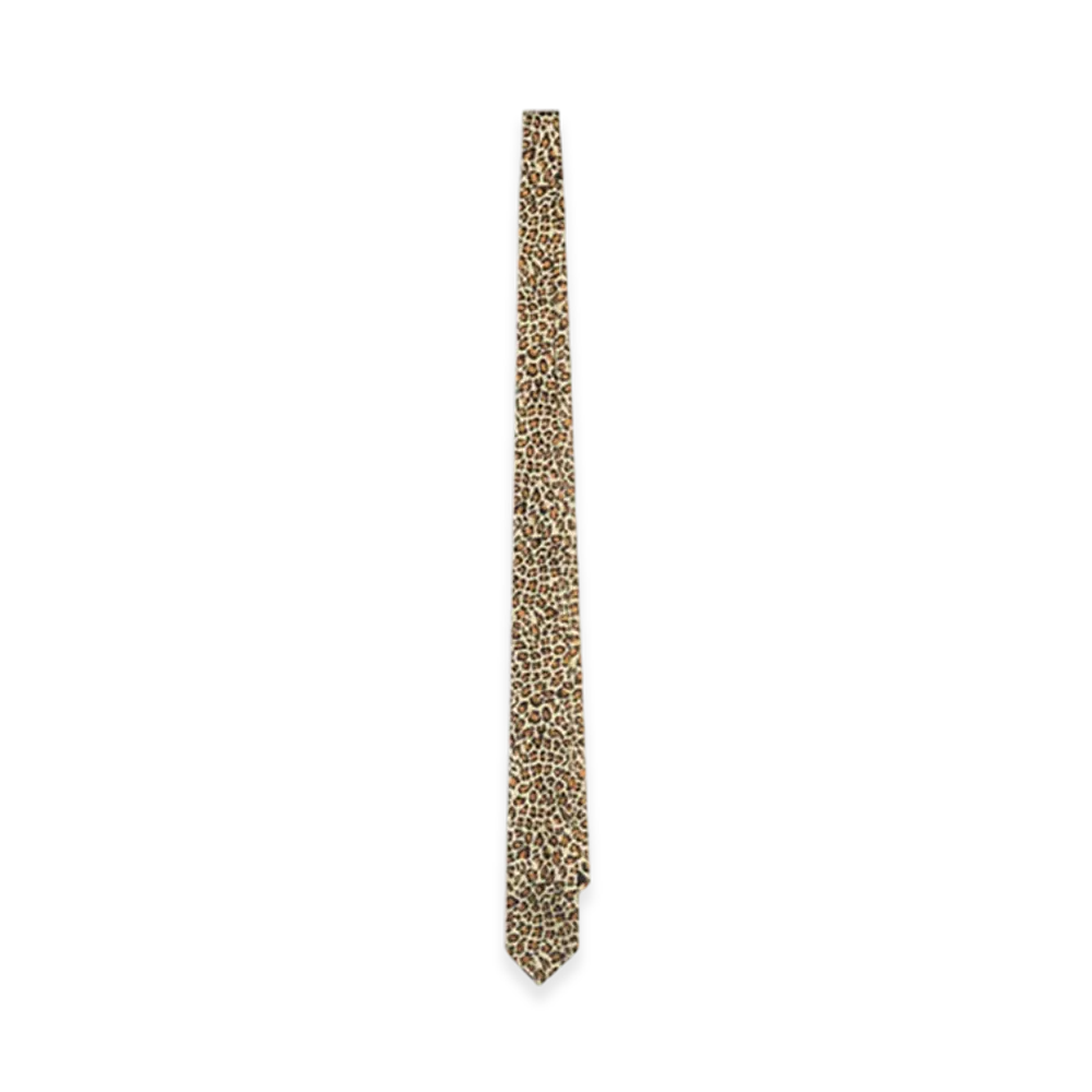 Stussy Jacquard Leopard Tie "Tan Leopard"