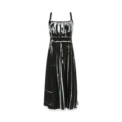 PRADA Women's Printed Stretch Viscose Dress "Multicolor"