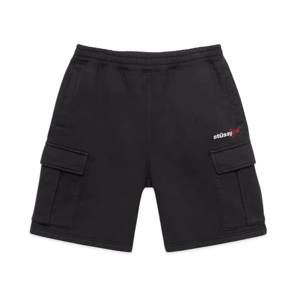 Stussy Cargo Fleece Shorts "Black"