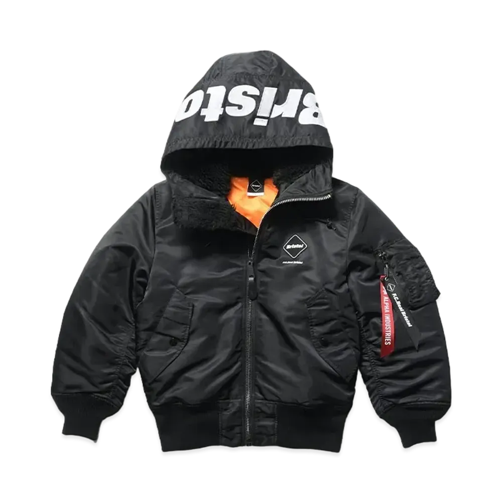 F.C.REAL BRISTOL For Kids Alpha Hooded Ma-2 "Black"