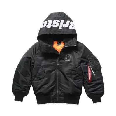 F.C.REAL BRISTOL For Kids Alpha Hooded Ma-2 "Black"