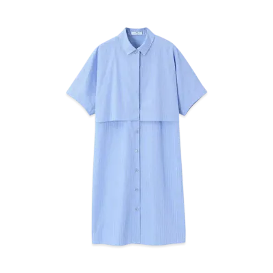 Paul Smith Women's Double Layered Shirt Dress "SaxBlue"