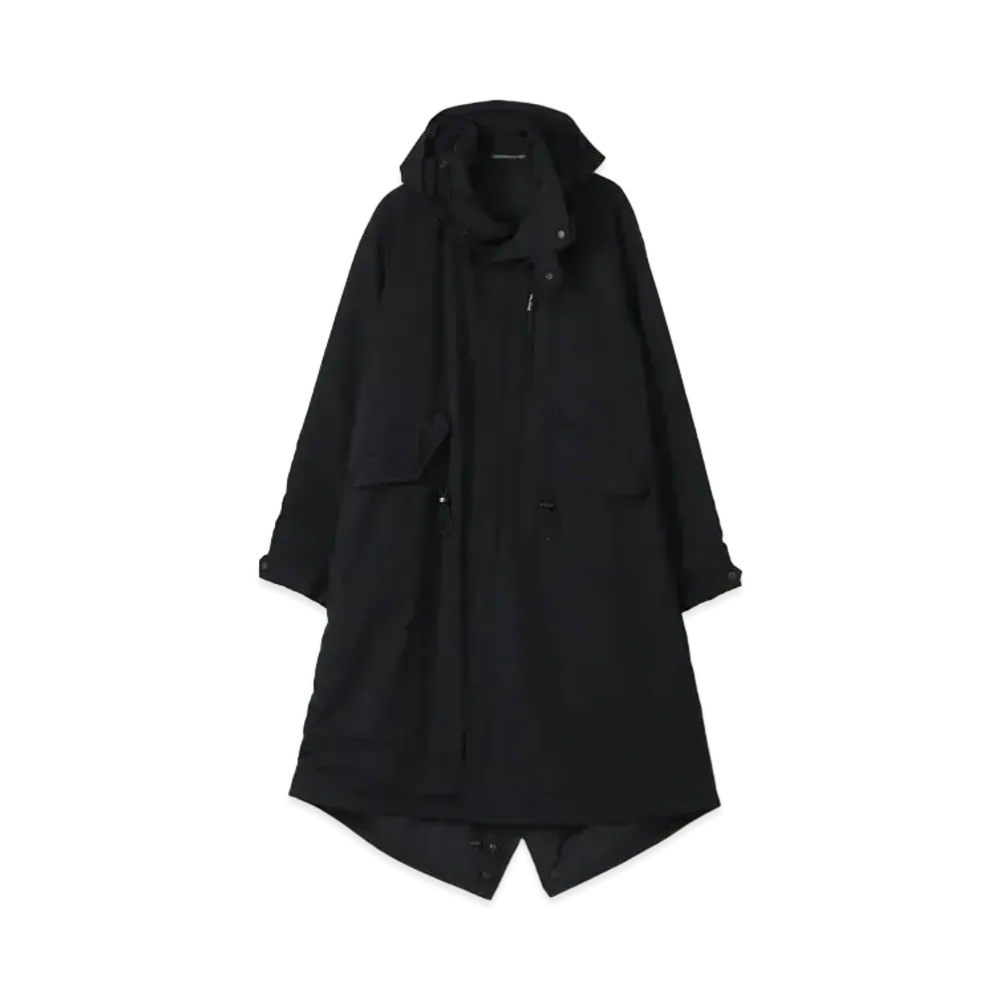 Yohji Yamamoto Pour Homme WOOL GABARDINE PE WEATHER THINSULATE MODS COAT "Black"
