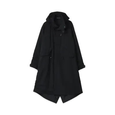 Yohji Yamamoto Pour Homme WOOL GABARDINE PE WEATHER THINSULATE MODS COAT "Black"