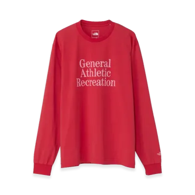 The North Face General Athletic Recreation Typographic Long Sleeve Tee Unisex "TNF Red"
