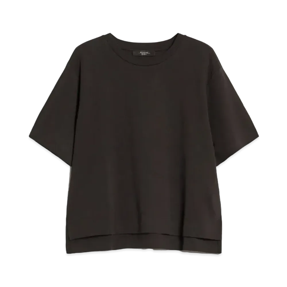 Max Mara MultiD Pure Cotton Jersey T-Shirt "Black"