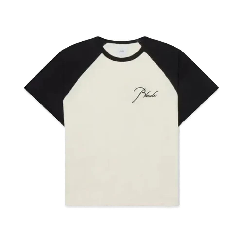 RHUDE Raglan Logo Tee "White Black"