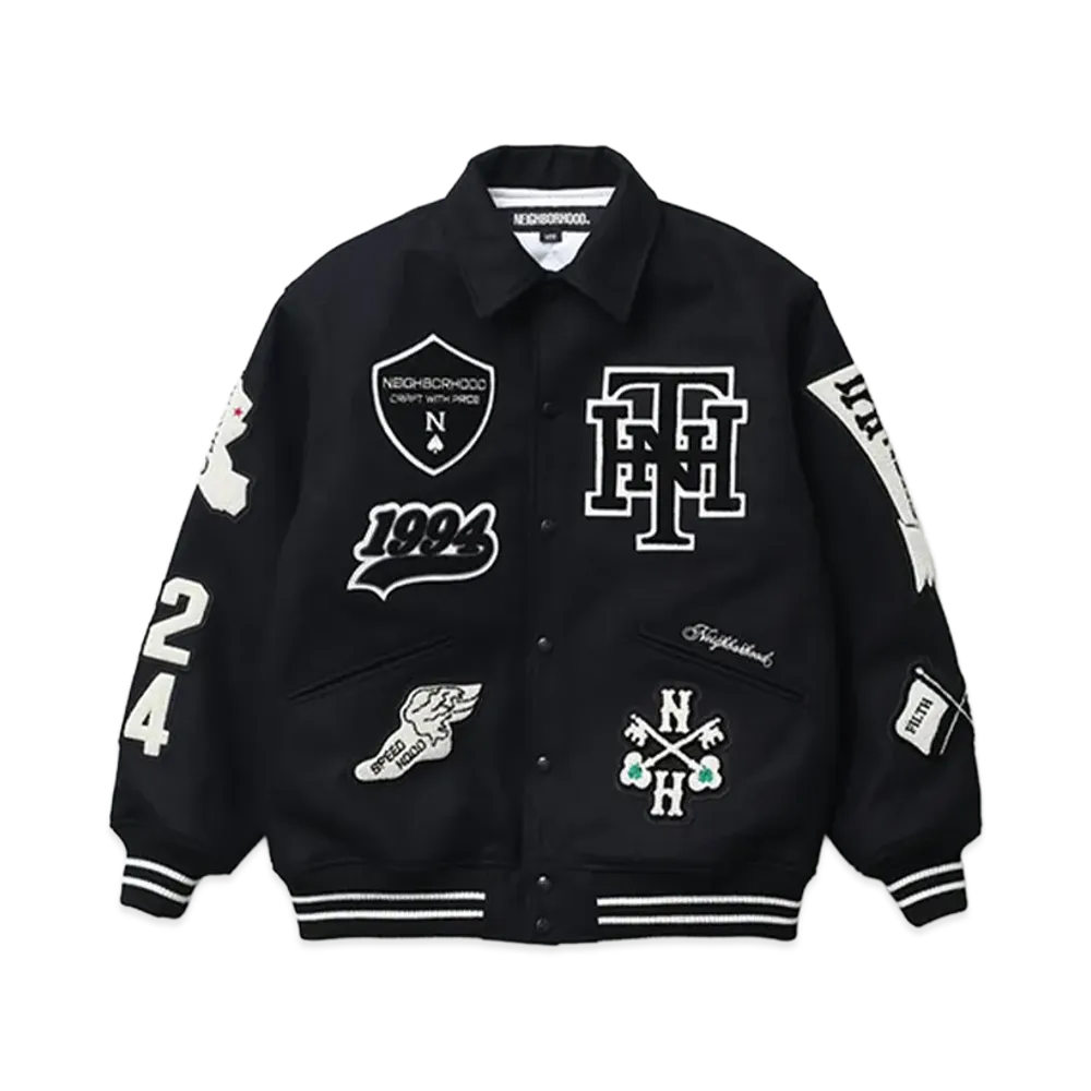NEIGHBORHOOD Stadium Jacket "Black/White"