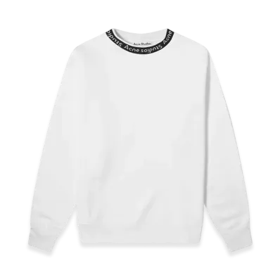 Acne Studios Rib Fulton Sweatshirt "Optic White"