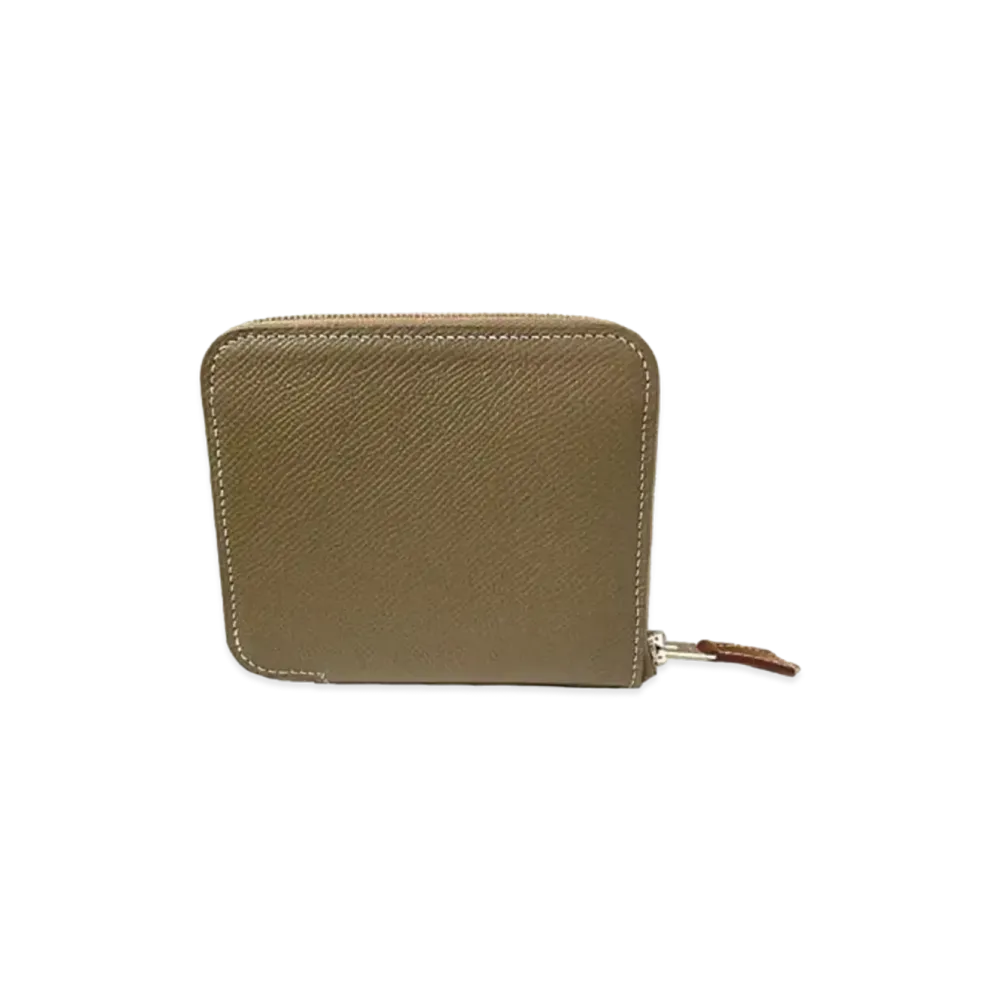 Hermes Azap Silk In Compact Veau Epsom "Etoupe/Blue Navy/Silver"