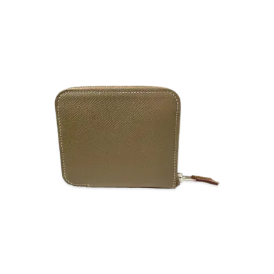 Hermes Azap Silk In Compact Veau Epsom "Etoupe/Blue Navy/Silver"