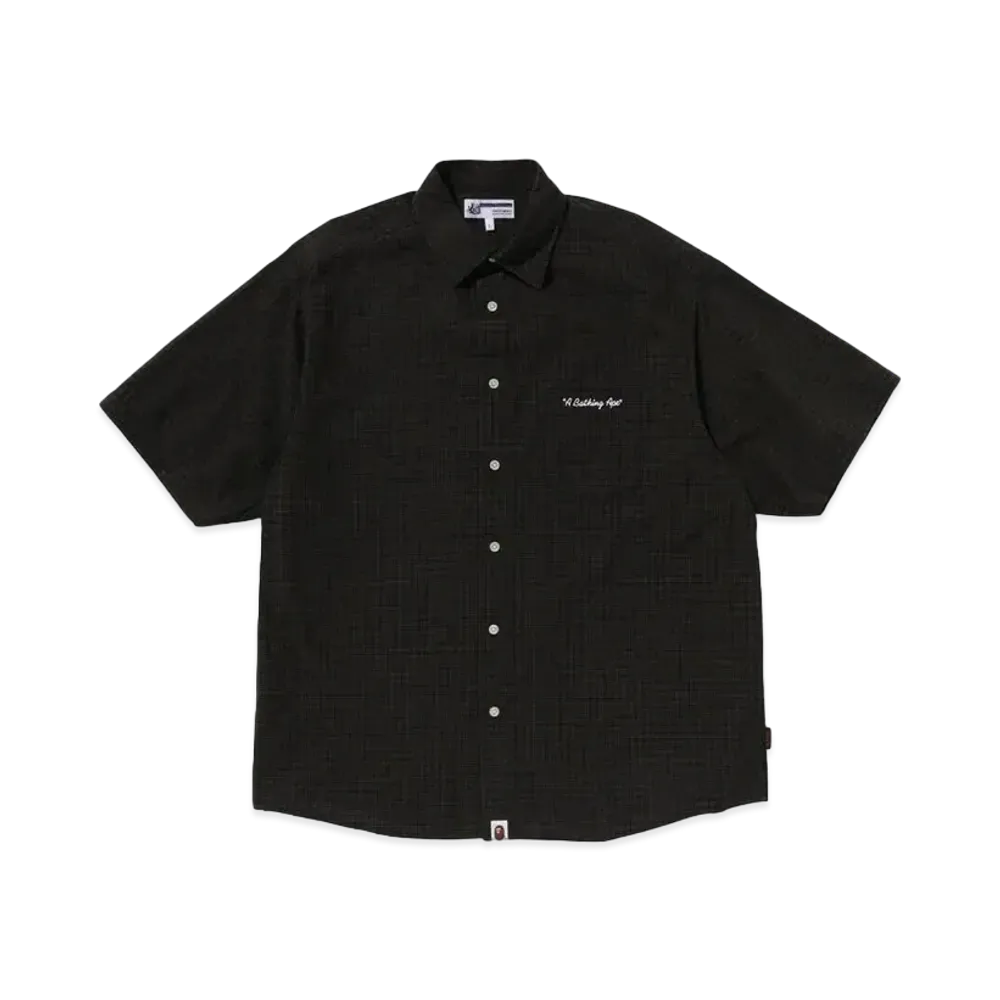 A BATHING APE Bape Legacy Ape Head One Point Check S/S Shirt "Green"