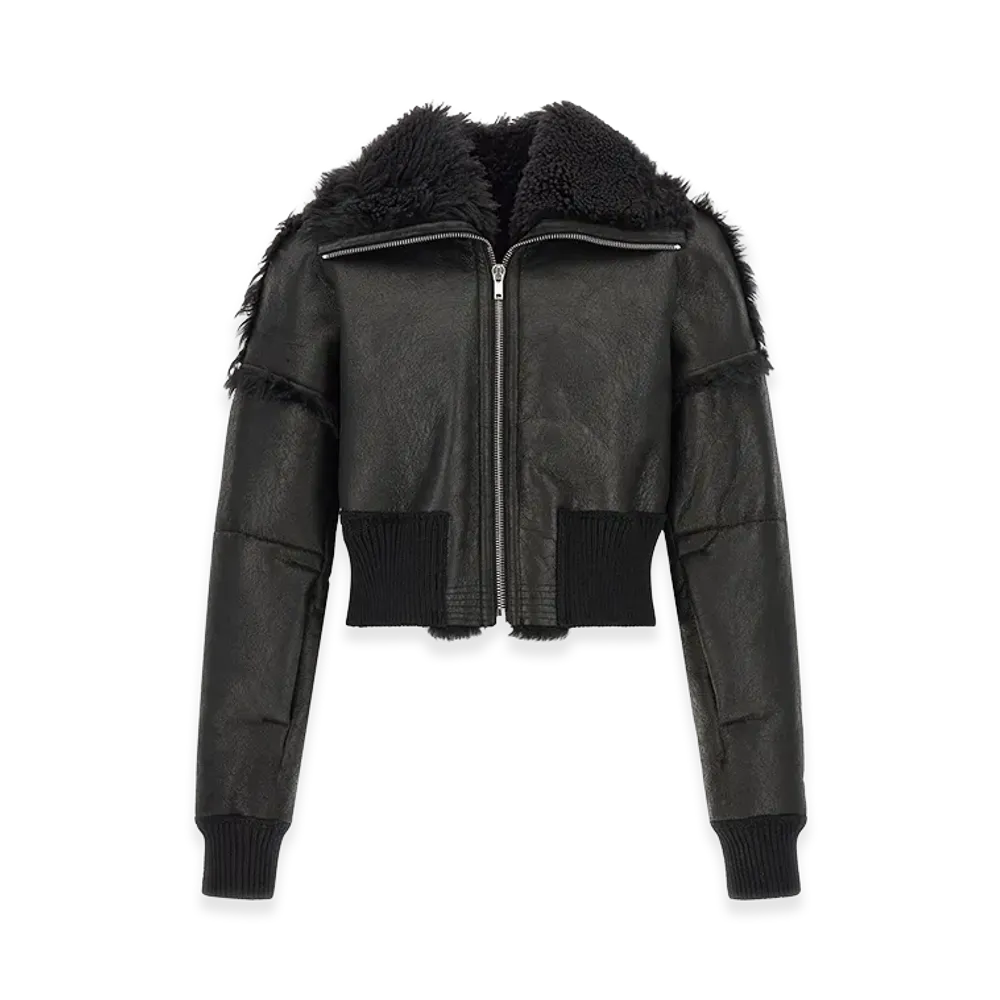 Rick Owens flight Jkt Cropped Bomber Jacket "Black"