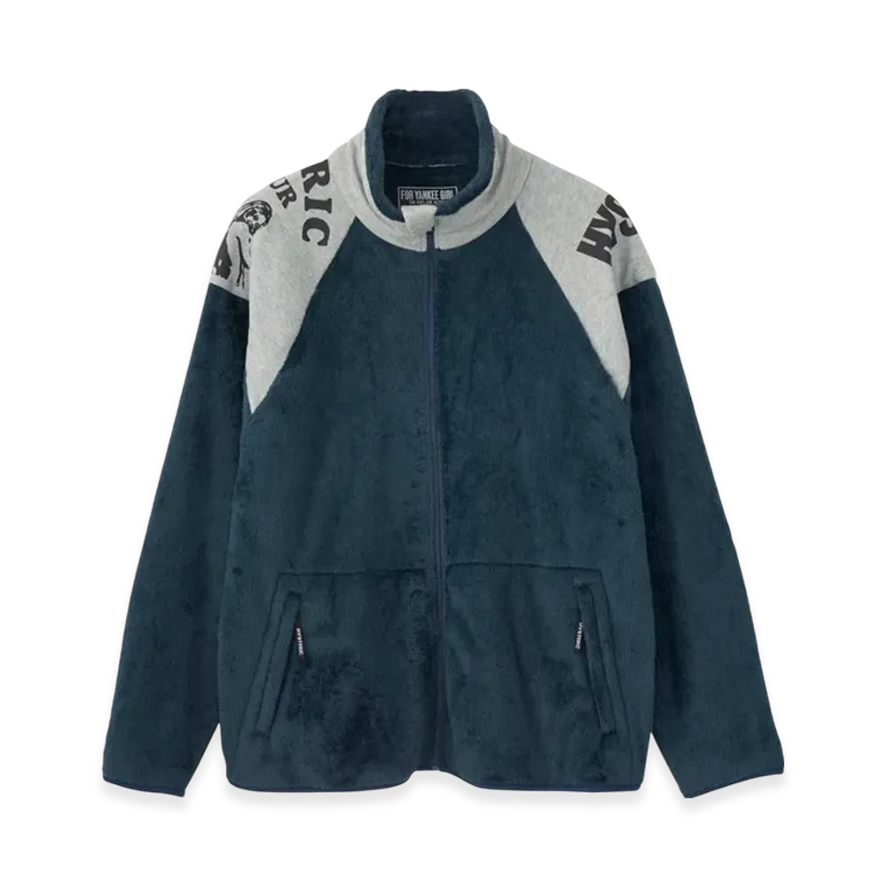 HYSTERIC GLAMOUR Hys Scratch Stand Collar Jacket "Navy"