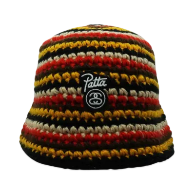 Stussy x Patta Striped Knit Bucket Hat "Multi"
