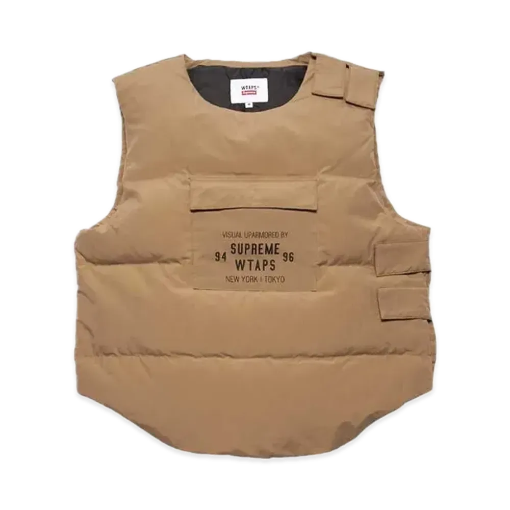 Supreme x WTAPS Tactical Down Vest "Tan/Coyote Brown"
