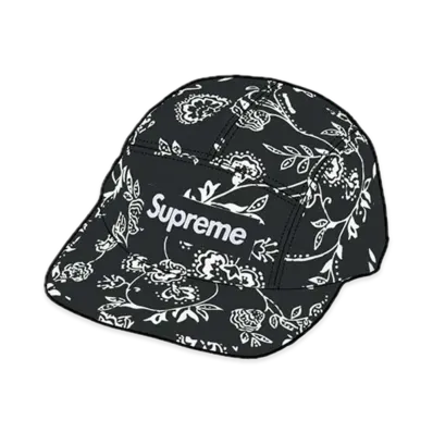 Supreme Floral Jacquard Camp Cap "Black"