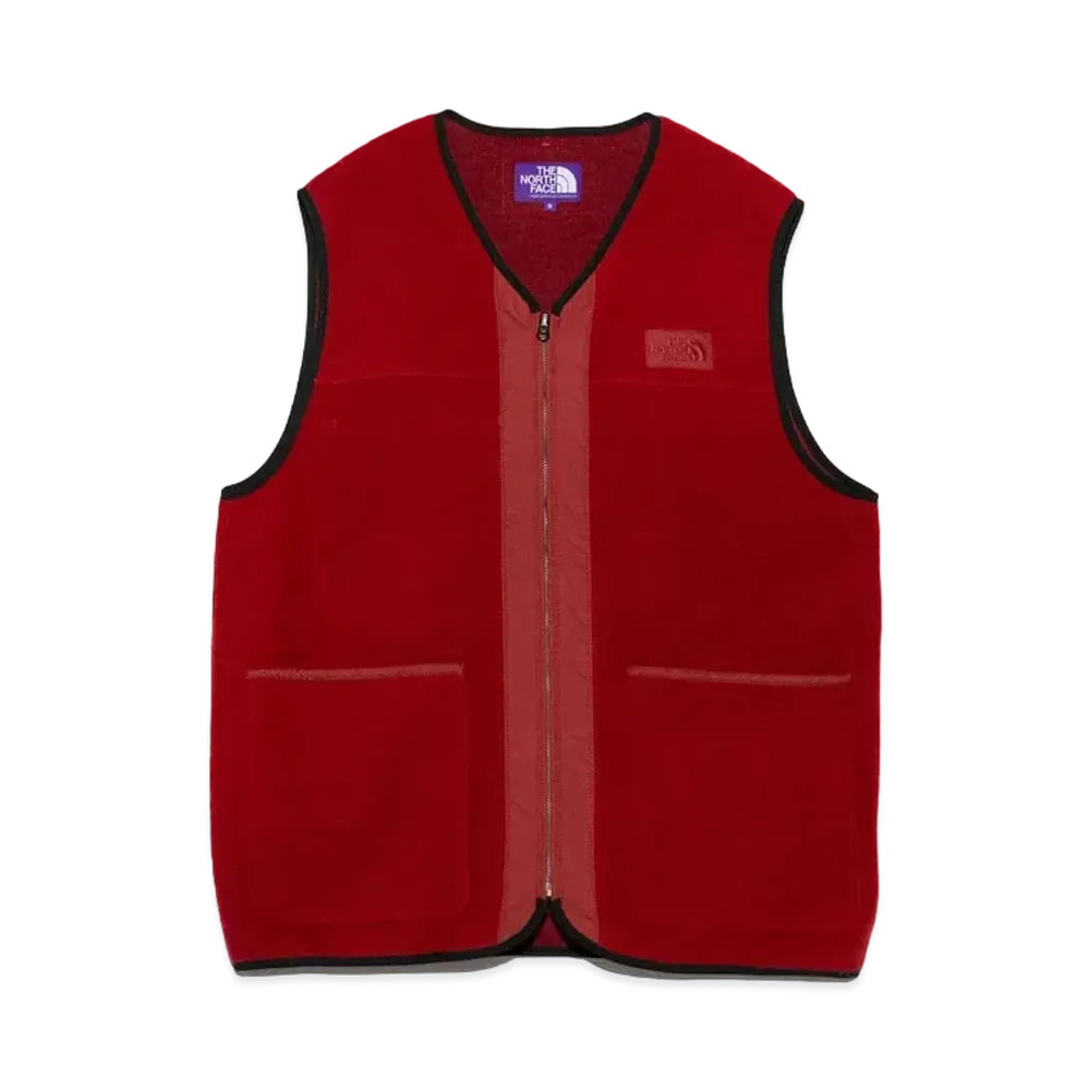 The North Face PURPLE LABEL PLAS Wool Fleece Field Vest "Red"