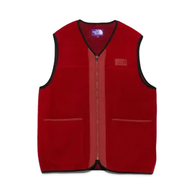 The North Face PURPLE LABEL PLAS Wool Fleece Field Vest "Red"