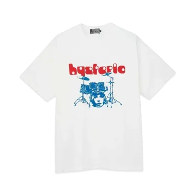 HYSTERIC GLAMOUR Drum Kit T-Shirt "White"