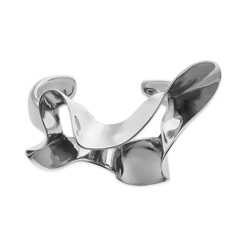 Bottega Veneta Anemone Cuff Bracelet "Silver"