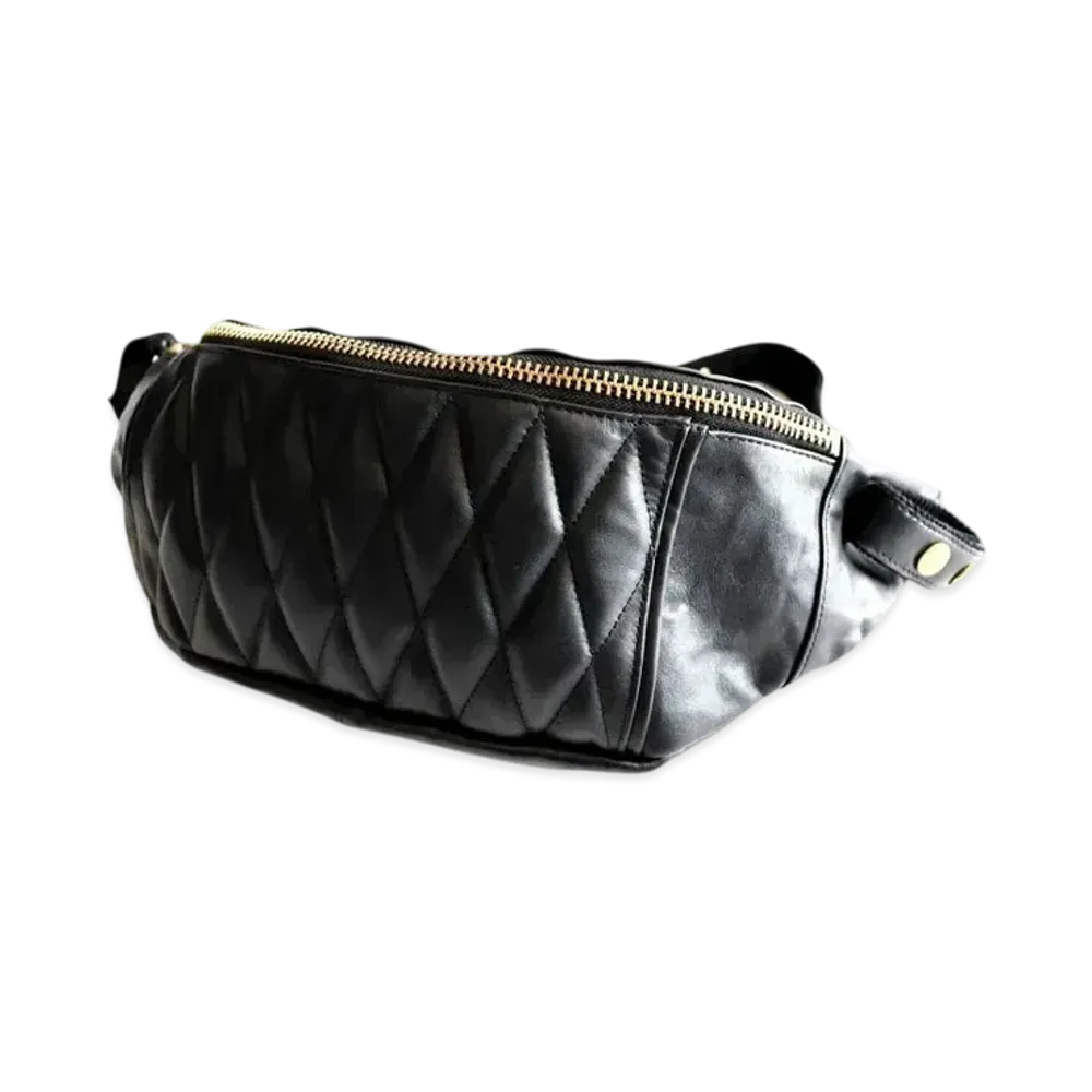 Schott Quilting Body Bag "Black/Gold"